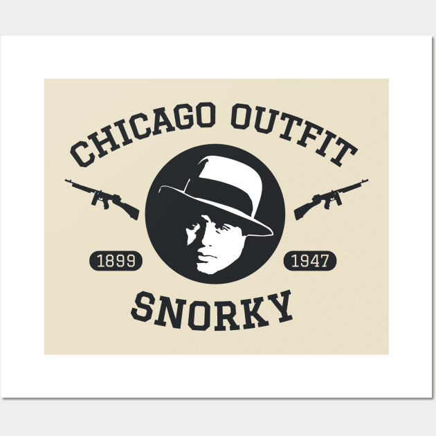 Al Capone 'Snorky' Portrait Logo - Chicago Outfit Wall Art by Boogosh